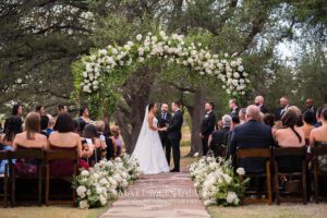 Maria and Brenden during their Ma Maison wedding in Dripping Springs, Texas