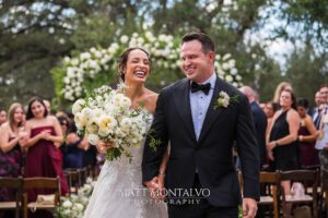 Maria and Brenden during their Ma Maison wedding in Dripping Springs, Texas
